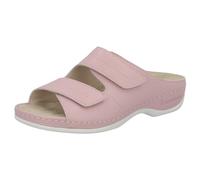 Daria Bequeme Damen Pantolette von Berkemann aus Leder mit herausnehmbarem Fußbett und Klettverschluss