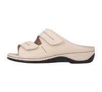 Daria Bequeme Damen Pantolette von Berkemann aus Leder mit herausnehmbarem Fußbett und Klettverschluß