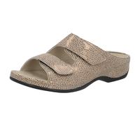 Daria - Bequeme Damen Pantolette von Berkemann aus Leder mit herausnehmbarem Fußbett und Klettverschluss