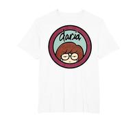 Daria Classic Mint Burgundy Logo Graphic T-Shirt T-Shirt, Herren Große Größen, Weiß, 5X Tall