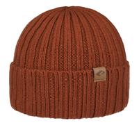 Strickmütze CHILLOUTS "Darian Hat", Herren, braun (rust), Feinstrick, Baumwollmischung, unifarben, Mützen Strickmütze, mit extra hohem Umschlag (67106208-0) rust