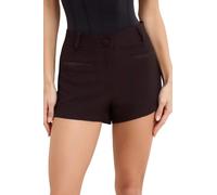Dark Brown Super Mini Pocket Detailed Woven Shorts Tpraw26Sr00001