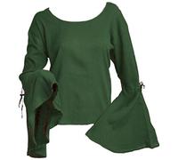 Dark Dreams Gothic Mittelalter LARP Bluse Top Onyx, Farbe:grün, Größe:XXL