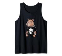 Dark Emo Capybara Mit Schädel Punk Style Alternative Rebel Tank Top