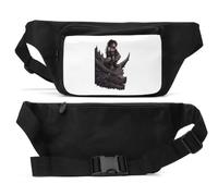 Dark Girl Sitting on Dragon Head Unisex Hüfttasche Schwarz