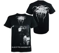 Darkthrone Herren-T-Shirt "A Blaze in The Northern Sky", offizielles Lizenzprodukt, Schwarz, XL