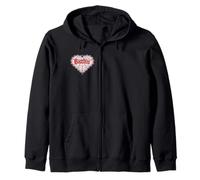 Darlin' Goth Spinnenwebenherz im romantischen Vintage-Stil mit Spitze Kapuzenjacke