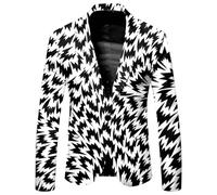 Darringls Blazer Herren Business Hochzeit Freizeit Leopardendruck Sakko Modern Anzugjacken Leichte Freizeit Sportmäntel Reverskragen Mantel Businessjacke Leopard Anzugjacke Bühnenkostüme