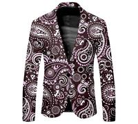 Darringls Blazer Herren Business Hochzeit Freizeit Leopardendruck Sakko Modern Anzugjacken Leichte Freizeit Sportmäntel Reverskragen Mantel Businessjacke Leopard Anzugjacke Bühnenkostüme