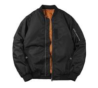 Darringls Bomberjacke Herren Ohne Kapuze Alltagsjacke 2024 Baseballjacke Mit Reißverschluss Lose Sommerjacke Casual Fahrradjacke Slim Fit Pilotenjacke Langarm Outdoorjacke Übergröße Übergangsjacke