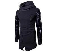 Darringls Herren Kapuzensweatjacke Hoodies Assassins Gothic Creed Seite Schnürung Jacke Kapuzenpullover Reißverschluss Assassin Creed Dunkle Krawatte Slim Fit Kapuzenmantel Zipper Hoodies Sweatshirts