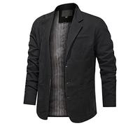 Darringls Herren Sakko Jackett Cargo Freizeitjacke Baumwolle Herren Große Größen 4XL Sportlich Anzugjacken Modern Stretch Regular Fit Leinen Sakko Anzug Hochzeit Business Leicht Dünn Jackett Blazer