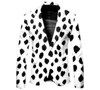 Darringls Herren Sakko Leopard Anzugjacke Elegante 1 Knöpfen Anzugjacken Smoking Slim Fit Hochzeit Mantel Party Herrenjacke Lässig Bühnenkostüme Leopardendruck Blazer Leichter Sportmantel