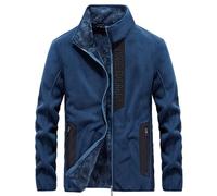 Darringls Jacke Herren Winter Sweatshirt Ohne Kapuze Gefütterte Winterjacke Warm Fleecejacke Dicke Bomberjacke Outdoor Jacken Freizeitjacke Hemdjacke Plüsch-Jacken Softshelljacke Warm Arbeitsjacke