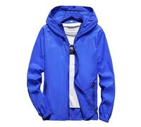 Darringls Regenjacke Herren Dünne Leichte Jacke Windbreaker Kapuze Regenjacke Wasserdicht Atmungsaktiv Reflektierender Windjacke Große Größen Bomberjacke Herrenjacke Sommer Freizeitjacke