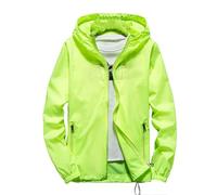 Darringls Regenjacke Herren Dünne Leichte Jacke Windbreaker Kapuze Regenjacke Wasserdicht Atmungsaktiv Reflektierender Windjacke Große Größen Bomberjacke Herrenjacke Sommer Freizeitjacke