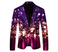 Darringls Sakko Karneval Herren Bunt Abschlussball Karneval Kostüm Sportlich Anzugjacket LGBT Pride Stolzmonat Jackett Regenbogen Drucken Anzugjacke Graffiti Batik Anzugjacken Party