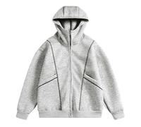 Darringls Sweatjacke Herren Streetwear Übergangsjacke Oversized Winterjacke College Jacke Y2K Sweatshirt Jacke Casual Kapuzenjacke Mit Kapuze Zipp Hoodie Winter Kapuzenpullover