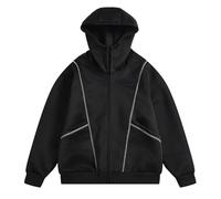 Darringls Sweatjacke Herren Streetwear Übergangsjacke Oversized Winterjacke College Jacke Y2K Sweatshirt Jacke Casual Kapuzenjacke Mit Kapuze Zipp Hoodie Winter Kapuzenpullover