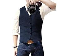 Darringls Trachtenweste Herren Outdoor Weste herrenwesten sportlich elegant Fischgrätmuster Anzugweste Button Down Western Leicht Trachtenjanker Atmungsaktiv Trachten Gilet