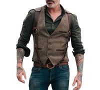 Darringls Trachtenwesten Für Herren Leichte Weste Elegantes Gilet Für Männer Fischgrätmuster Anzugweste Für Herren Atmungsaktiv Trachtengilet Oktoberfest Weste Herringbone Jagd Westen