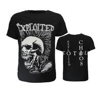 Das ausgebeutete Mohican-Schädel-T-Shirt - offizielles Merchandise XXL Schwarz