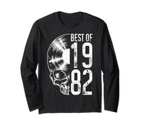 Das Beste aus dem Jahr 1982, Vintage-Schallplattenliebhaber, Gothic Skull LP Langarmshirt