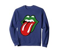 Das Holiday Tongue Logo der Rolling Stones Sweatshirt, Unisex für Erwachsene, Marineblau, XXL