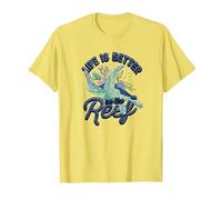Das Leben am Riff ist Besser - Reef T-Shirt, Herren, Gelb, 3XL