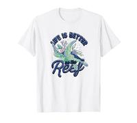 Das Leben am Riff ist Besser - Reef T-Shirt, Herren, Weiß, 6XL