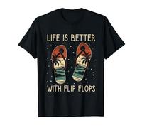 Das Leben ist Besser mit Flip Flops Summer Time Top Beach Preisgünstiges Grafik-T-Shirt