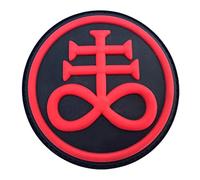 Das Leviathan-Kreuz Satans Kreuz PVC Klett Emblem Abzeichen Patch
