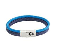 Das Original Segeltau-Armband "Tidewisp", Unisex, mit Edelstahl Sicherheits-Magnetverschluss & Anker Gravur, Multistrang-Design, Paracord, 8 mm Durchmesser, handmade (Fusion-Rider, 19.00, Zentimeter)