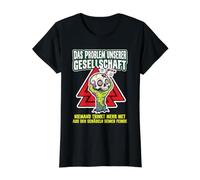 Das Problem Unserer Gesellschaft Wikinger Met Lustig Viking Preisgünstiges Grafik-T-Shirt, Damen, Schwarz, XS