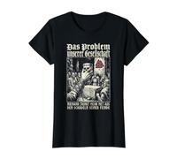 Das Problem Unserer Gesellschaft Wikinger Met Lustig Viking Preisgünstiges Grafik-T-Shirt, Damen, Schwarz, XL