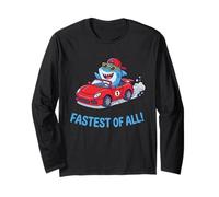 Das schnellste Aller Kinder, niedliches Hai-Rennwagen-Design für Jungen Langarmshirt