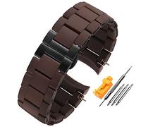 DASEB Gummi-Armband, Silikon-Armband, roségoldene Schnalle, für Armani AR5905, AR5906, AR5919, AR5920, 20, 23 mm Uhrenarmband, 23mm, Azetat, Kein Edelstein