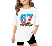 Dasongff Brainrod 67 Sweatshirt für Kinder, Jungen und Mädchen, Langarm, Rundhalsausschnitt, Sweatshirt, Sport, Freizeit, bedruckt, lustig, 67 Ice Cream, Drip Meme Tops, weiß, 13-14 Jahre
