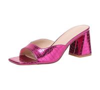 Dasongff Damenschuhe, kleiner Absatz, Sandalen, Keilabsatz, offen, glänzend, Pumps, Absatz, High Heels, Chic und Komfort, orthopädisch, Fisch, Mund, Sandale, Rosa, 41 EU