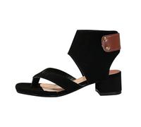 Dasongff Flache Sommer-Sandalen mit Spitze, für Damen, elegant, für Party, Hochzeit, Abend, Bohème, Rom, Vintage, Flip-Flops, Sommer-Sandalen, Damen, Komfort, Zehentrenner, schwarz 2, 39 EU