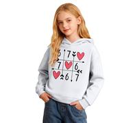 Dasongff Kapuzen-Sweatshirt für Kinder, Jungen und Mädchen, langärmlig, bedruckt, lustig, 67, Meme Alpha Slang Kids 67 Ice Cream Drip Meme Hoodie für Sport und Freizeit, weiß, für 7- bis 8-Jährige