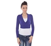 DATCH Eleganter Violetter Wickelpullover - Größe: L