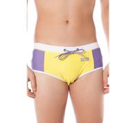 DATCH Gelb-Lila Streifen Badehose - Größe: 2XL