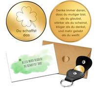 Dato Dalla Natura Du Schaffst Das Glücksbringer Gold, 2024 Mutmacher Kinder Geschenk, Schulanfang Prüfung, Aufmunterung Operation Klein, Geschenk Für Frauen Männer