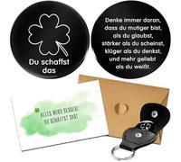 Dato Dalla Natura Du Schaffst Das Glücksbringer Schwarz, 2024 Mutmacher Kinder Geschenk, Schulanfang Prüfung, Aufmunterung Operation Klein, Geschenk Für Frauen Männer