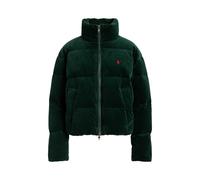 Daunen-Pufferjacke aus Kordsamt M Green