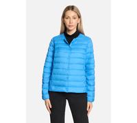 Steppjacke BETTY BARCLAY "Damen mit Rundhalsausschnitt", Damen, Gr. 36, campanula, Obermaterial: 100% Polyester; Füllung: 90% Daunen, 10% Federn, figurumspielend, Rundhals, Jacken Steppjacke (10039506