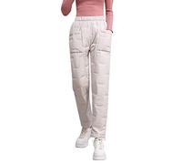 Daunenhose Ultraleicht Damen - Thermohose Damen Winter Warme Daunen-Hosen High Waist Straighthose Winddicht Thermo Winterhose Einfarbig Große Größen Jogginghose Freizeithose Sweathose Outdoorhose