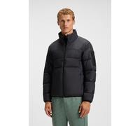 Daunenjacke BOSS GREEN "OW Urbanex Puffer", Herren, Gr. XL, schwarz (dunkelblau402), Web, Obermaterial: 100% Polyester. Füllung: 80% Entendaune, 20% Entenfeder, unifarben, regular fit normal, hoch ges