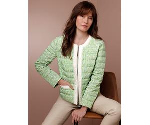 Daunenjacke CREATION L PREMIUM, Damen, Gr. 42, reseda, ecru, bedruckt, 100% Polyester, Wattierung:90% Daunen, 10% Federn, bedruckt, gemustert, gepunktet, mehrfarbig, Jacken Daunenjacke (90438038-42) r